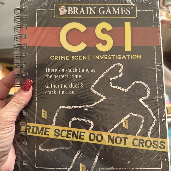Puzzle Book - Brain Games - CSI Crime Scene Investigations NEW - Picture 1 of 3